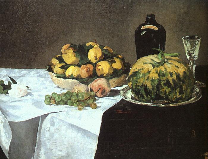 Edouard Manet Still Life with Melon and Peaches